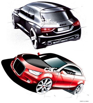 Illustration for article titled Report: Smuggled Audi Sketches Show Proto R8 Spider, A1
